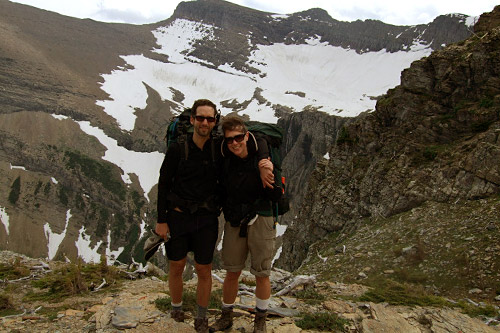 
                    The Mays feeling cocky after making it to the top of Swiftcurrent Pass.
                                            (John D. Kriesel)
                                        