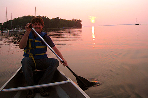 
                    Beautiful sunset as producer David Maxon escapes with his girlfriend from Burton Island by boat.
                                            (Courtesy David Maxon)
                                        