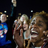 Obama supporters celebrate in Grant Park, Chicago