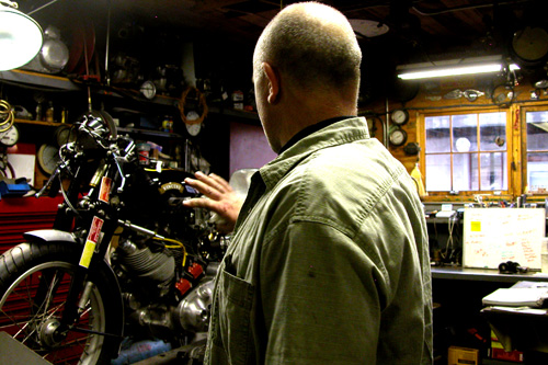 
                    Steve Hamel in his garage.
                                            (Ariel Kitch)
                                        