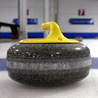A curling stone on the ice